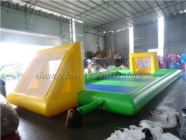 inflatable soap soccer field