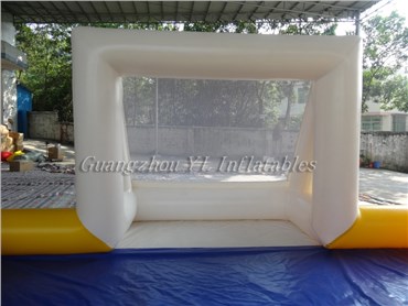 Inflatable bubble soccer field