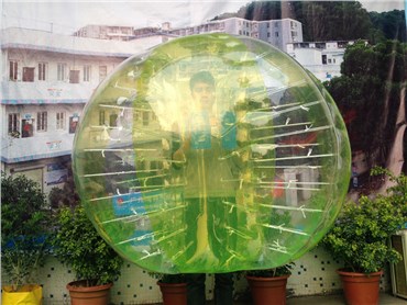 Yellow & Transparent Soccer Bubbles