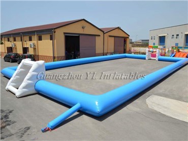 Custom-made blue Inflatable Bubble Football Field Soccer Court