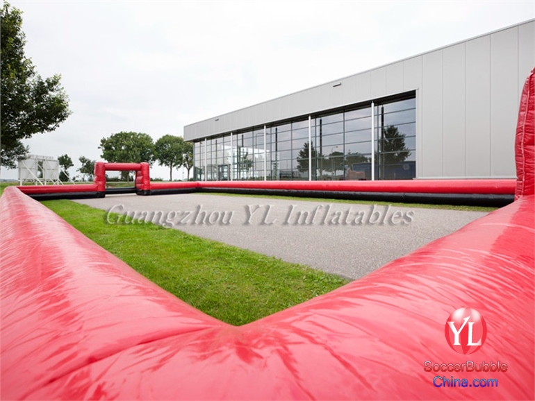 inflatable soccer field blackred