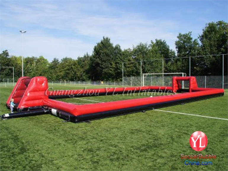 Inflatable blow up bubble soccer field