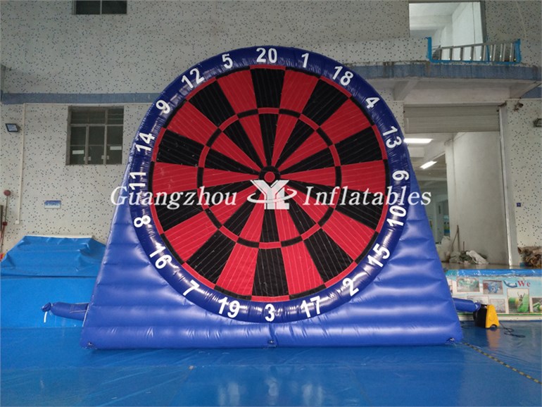 inflatable soccer dart board Youtube	