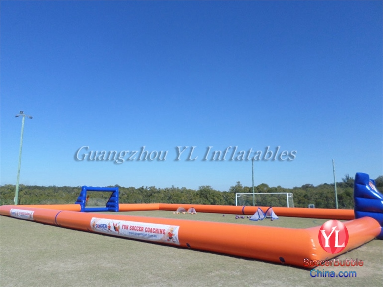 human bubble ball field inflatable bubble football pitch